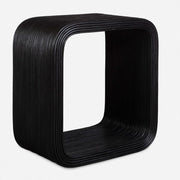 Uttermost Compton Black Rattan Side Table