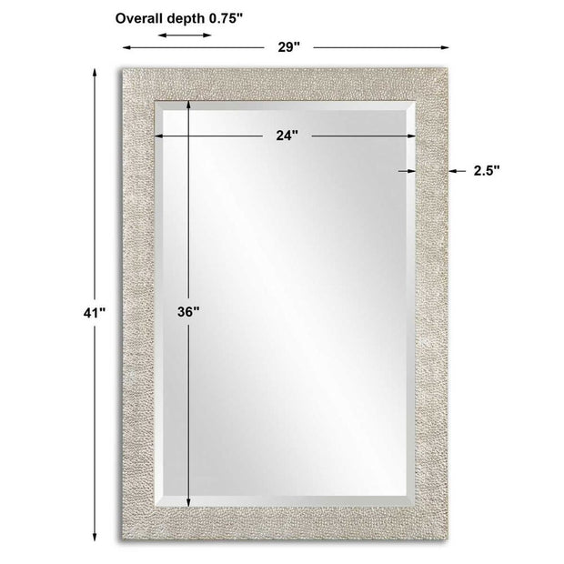 Uttermost Porcius Textured Antiqued Silver Mirror