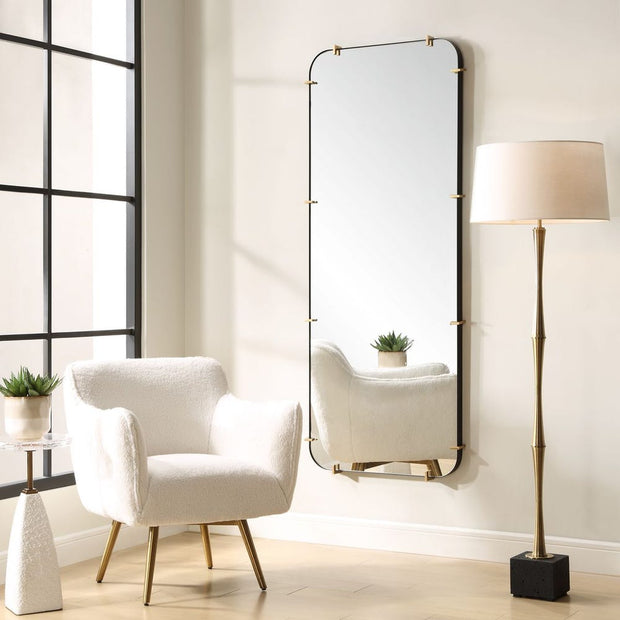Uttermost Pali Black Iron With Antique Gold Tall Mirror