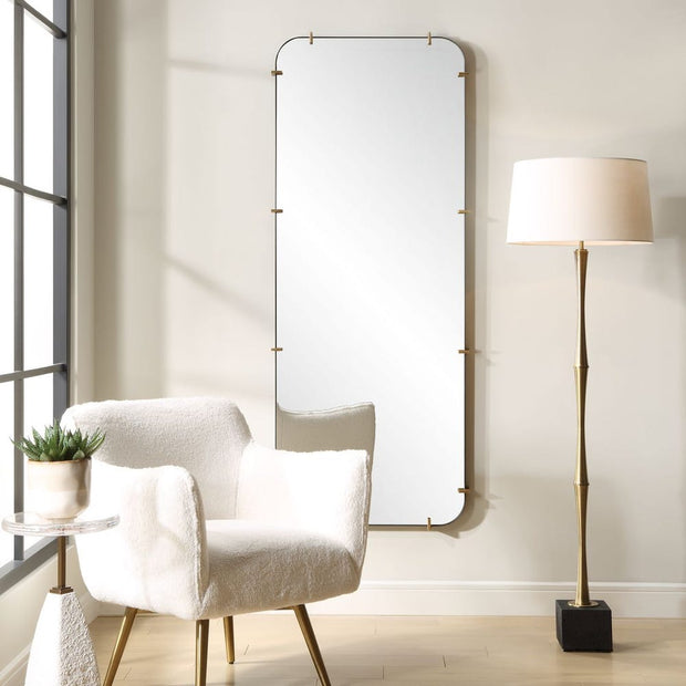 Uttermost Pali Black Iron With Antique Gold Tall Mirror