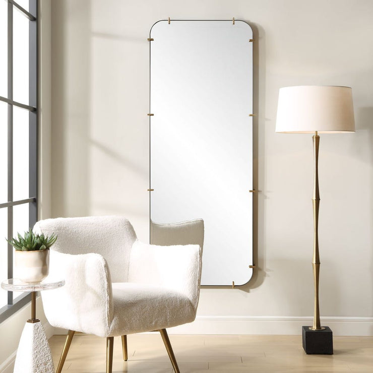Uttermost Pali Black Iron With Antique Gold Tall Mirror