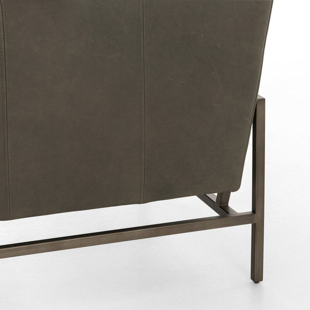Four Hands Vanna Chair ~ Umber Pewter Top Grain Leather