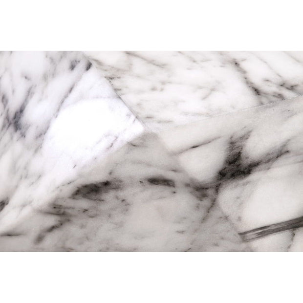 Essentials For Living Facet Accent Table ~ Ivory Marble Concrete