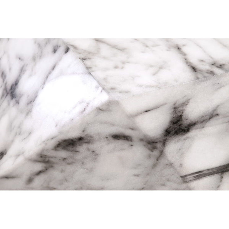Essentials For Living Facet Accent Table ~ Ivory Marble Concrete