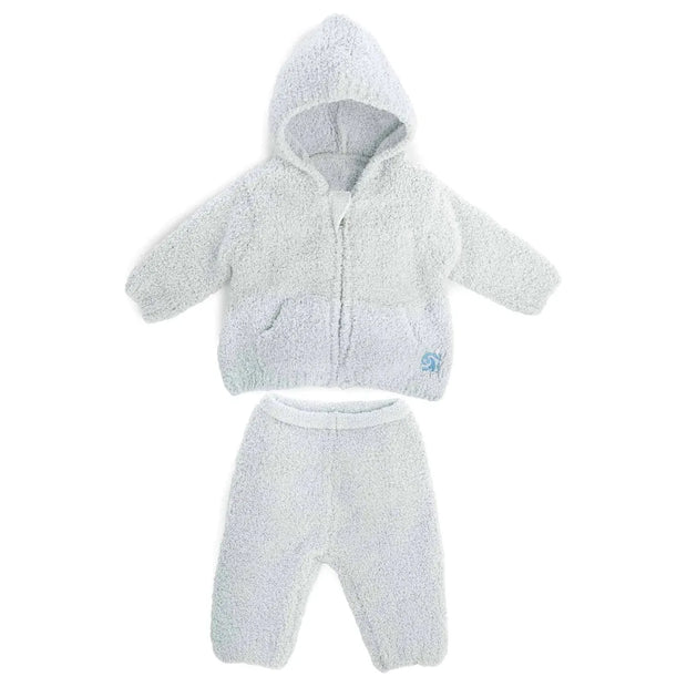 Kashwere Baby Ultra Plush Ice Blue Baby Hoodie & Pants Set