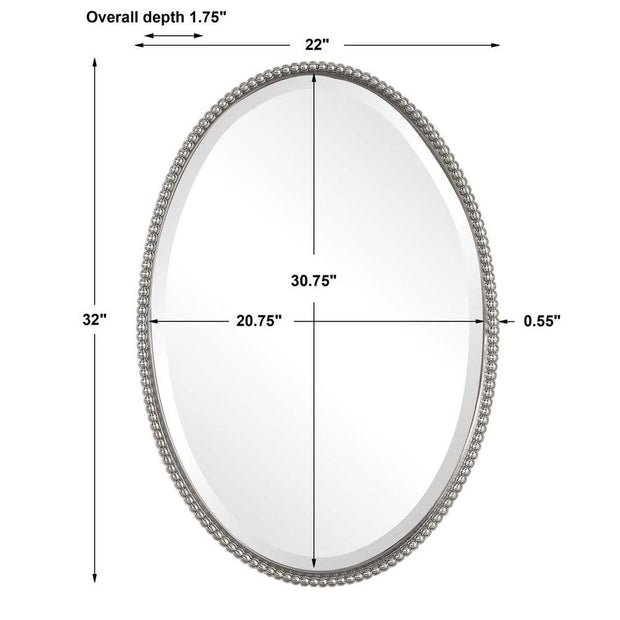 Uttermost Sherise Brushed Nickel Mirror