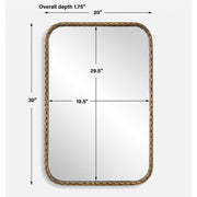 Uttermost A Little Knotty Aged Bronze Vanity Mirror