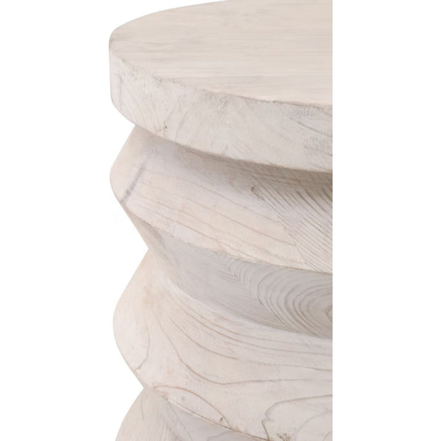 Essentials For Living Pier Accent Table~ White Wash Pine