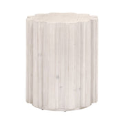 Essentials For Living Roma Accent Table~ White Wash Pine