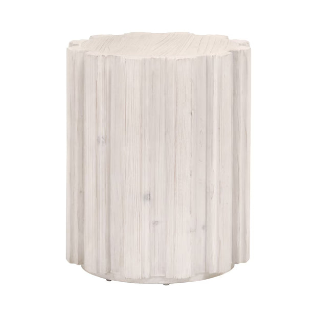 Essentials For Living Roma Accent Table~ White Wash Pine