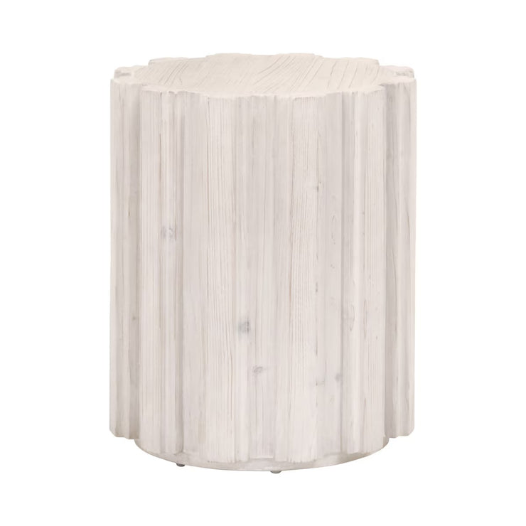 Essentials For Living Roma Accent Table~ White Wash Pine