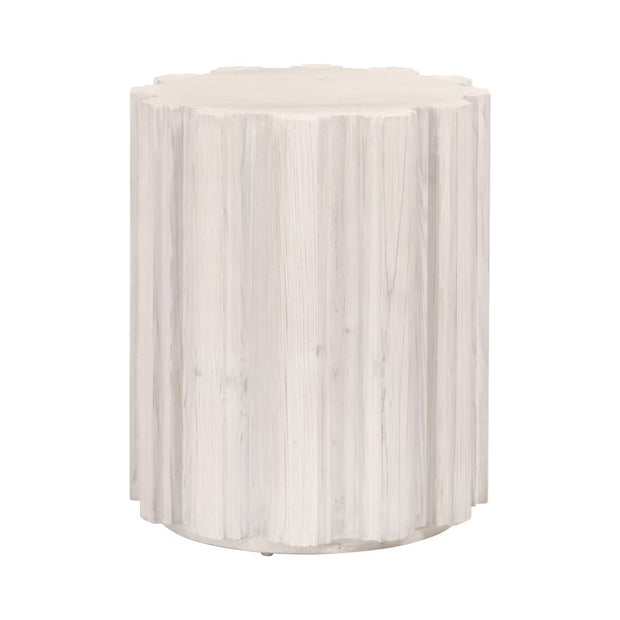 Essentials For Living Roma Accent Table~ White Wash Pine