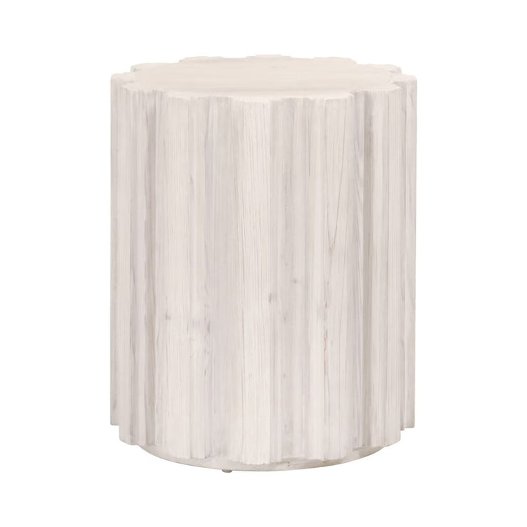 Essentials For Living Roma Accent Table~ White Wash Pine