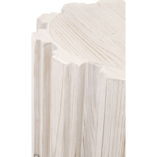 Essentials For Living Roma Accent Table~ White Wash Pine