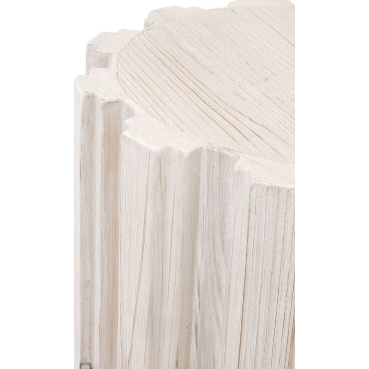 Essentials For Living Roma Accent Table~ White Wash Pine