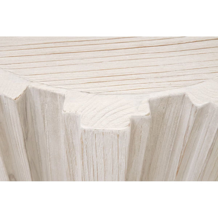 Essentials For Living Roma Accent Table~ White Wash Pine