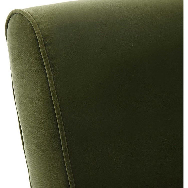 Uttermost Knoll Olive Green Velvet Mid Century Modern Accent Chair
