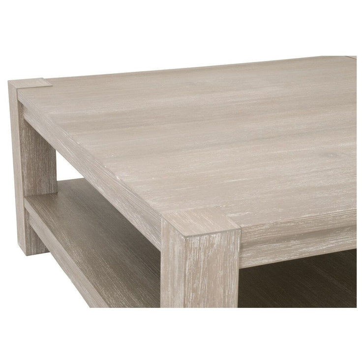 Essentials For Living Alder Square Coffee Table ~ Natural Gray Acacia