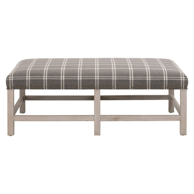 Essentials For Living Blakely Upholstered Coffee Table ~ LiveSmart Walden-Smoke, Natural Gray Birch