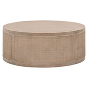 Essentials For Living Cane Coffee Table ~ Smoke Gray Oak, Smoke Gray Cane