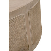 Essentials For Living Cane Coffee Table ~ Smoke Gray Oak, Smoke Gray Cane