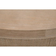 Essentials For Living Cane Coffee Table ~ Smoke Gray Oak, Smoke Gray Cane