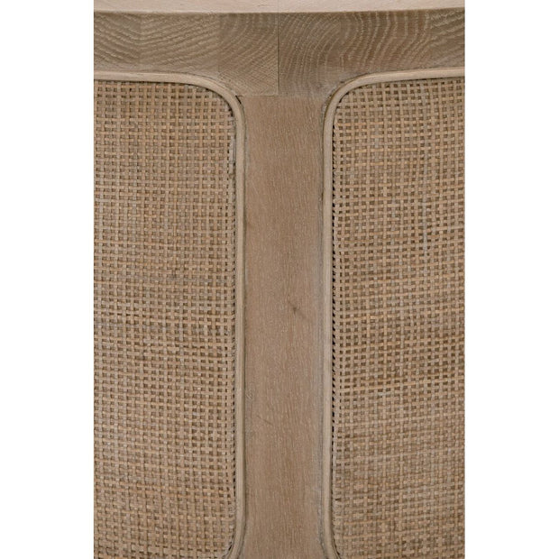 Essentials For Living Cane Coffee Table ~ Smoke Gray Oak, Smoke Gray Cane