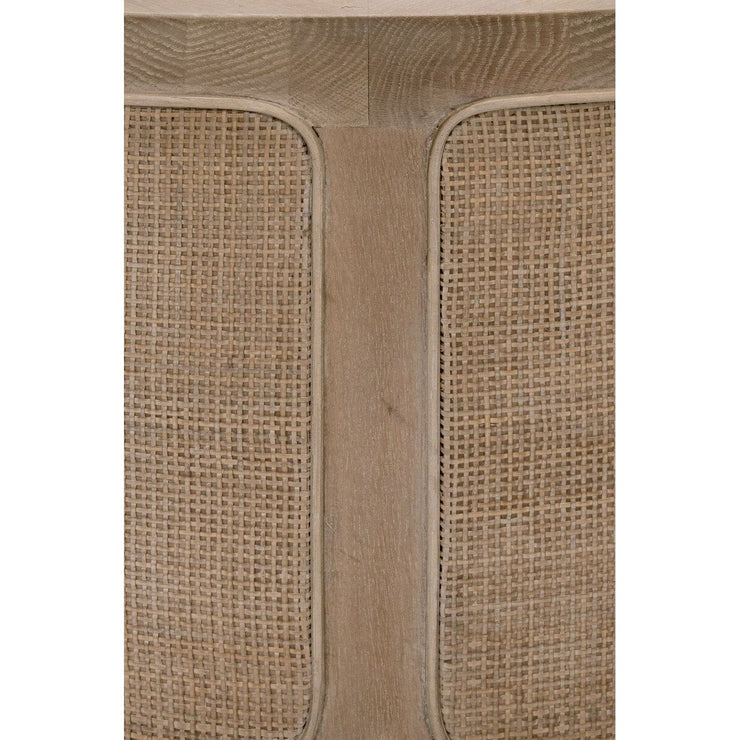 Essentials For Living Cane Coffee Table ~ Smoke Gray Oak, Smoke Gray Cane