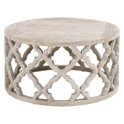 Essentials For Living Clover Coffee Table ~ Smoke Gray Elm