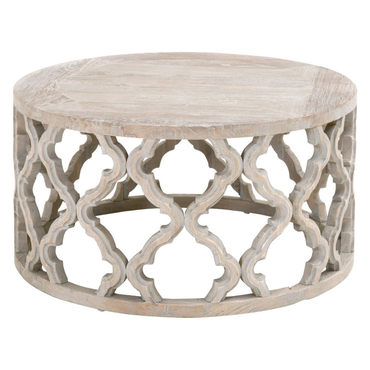 Essentials For Living Clover Coffee Table ~ Smoke Gray Elm