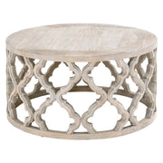 Essentials For Living Clover Coffee Table ~ Smoke Gray Elm