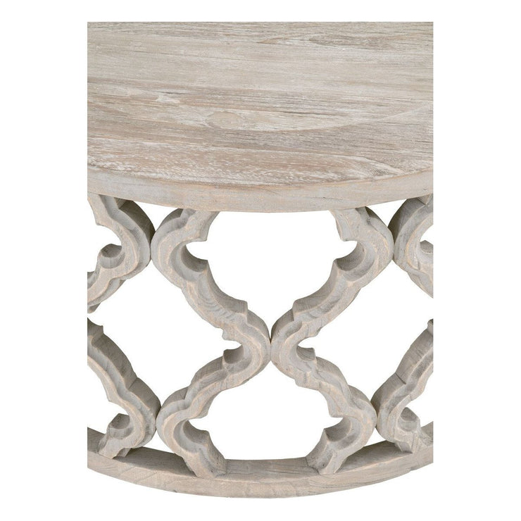 Essentials For Living Clover Coffee Table ~ Smoke Gray Elm