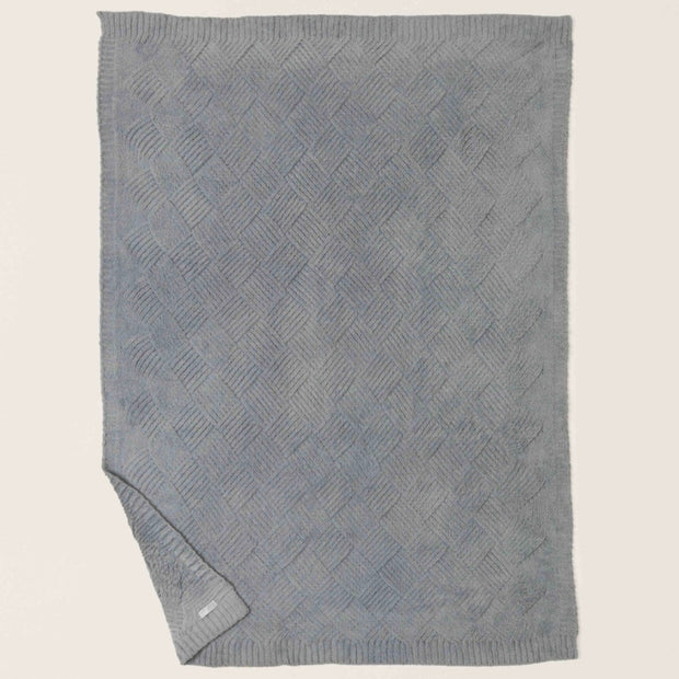 Barefoot Dreams CozyChic Moonbeam Diamond Weave Throw Blanket