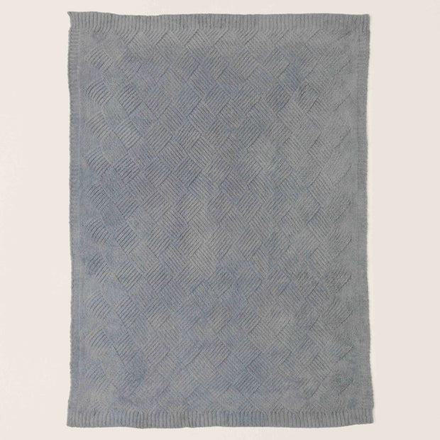 Barefoot Dreams CozyChic Moonbeam Diamond Weave Throw Blanket