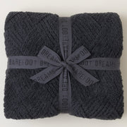 Barefoot Dreams CozyChic Carbon Diamond Weave Throw Blanket