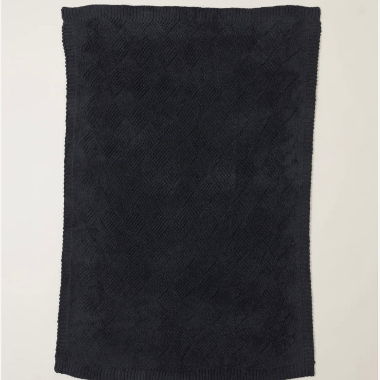 Barefoot Dreams CozyChic Carbon Diamond Weave Throw Blanket