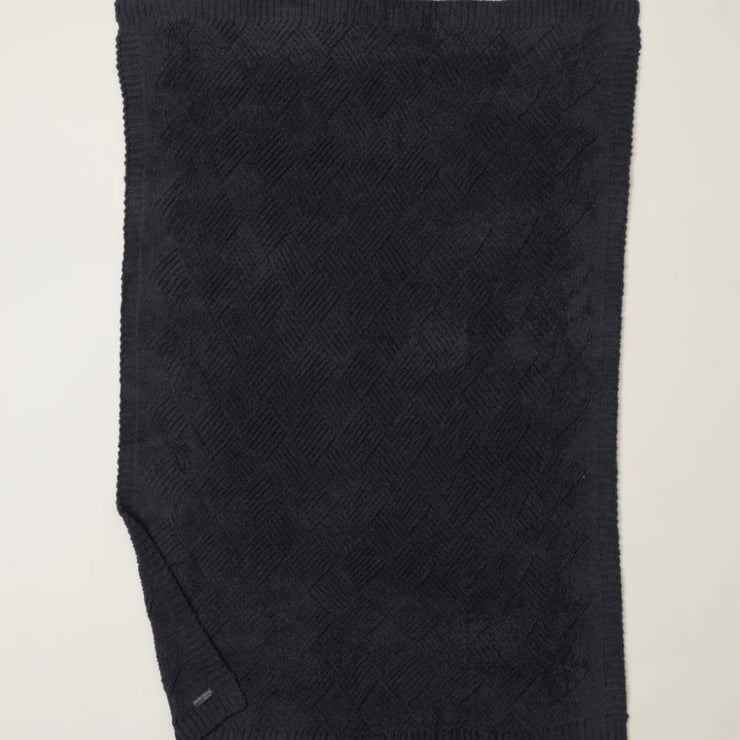 Barefoot Dreams CozyChic Carbon Diamond Weave Throw Blanket