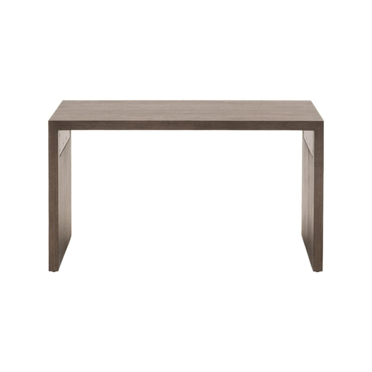 Essentials For Living Dovetail Upholstered Coffee Table ~ Ivanhoe Toast, Burnished Brown Acacia
