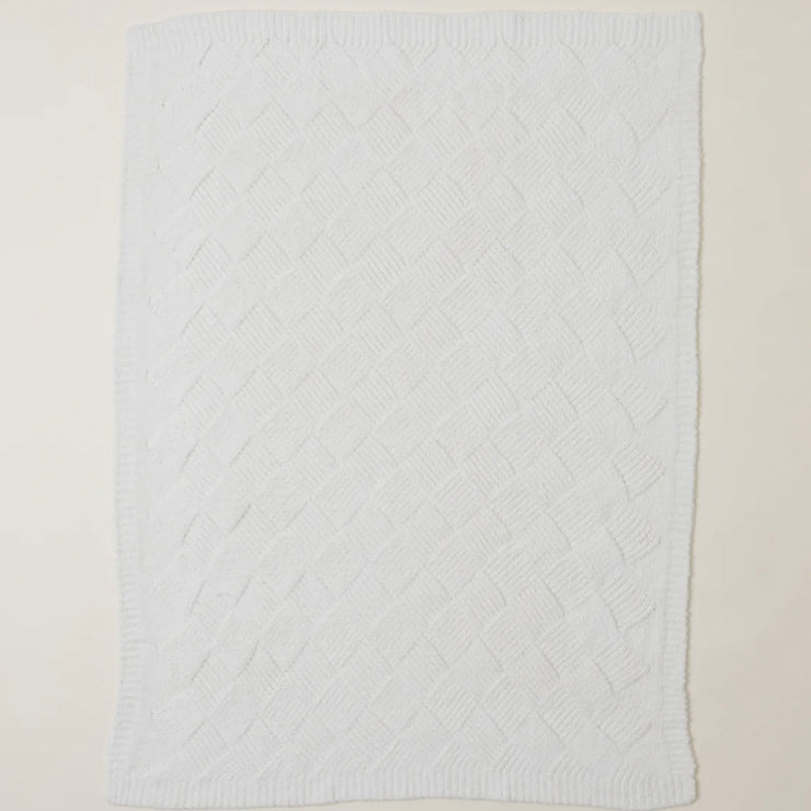 Barefoot Dreams CozyChic Cream Diamond Weave Throw Blanket ~ SALE~ LIMITED QUANTITIES