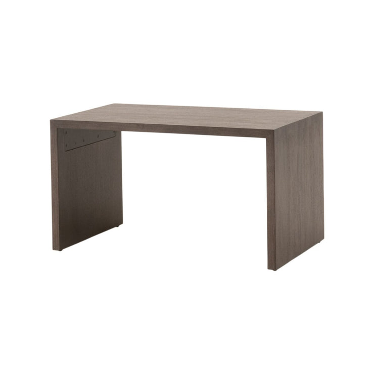 Essentials For Living Dovetail Upholstered Coffee Table ~ Ivanhoe Toast, Burnished Brown Acacia