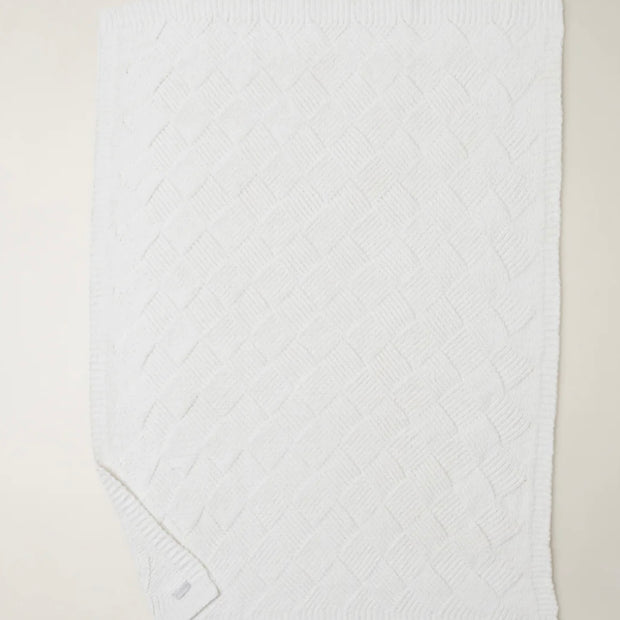 Barefoot Dreams CozyChic Cream Diamond Weave Throw Blanket ~ SALE~ LIMITED QUANTITIES