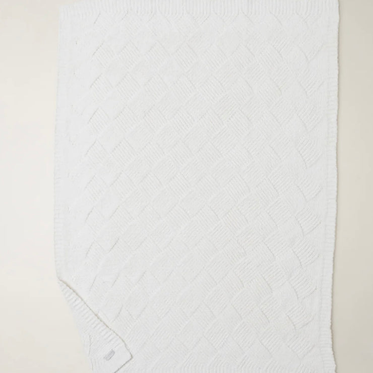 Barefoot Dreams CozyChic Cream Diamond Weave Throw Blanket ~ SALE~ LIMITED QUANTITIES