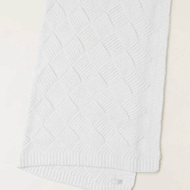 Barefoot Dreams CozyChic Cream Diamond Weave Throw Blanket ~ SALE~ LIMITED QUANTITIES