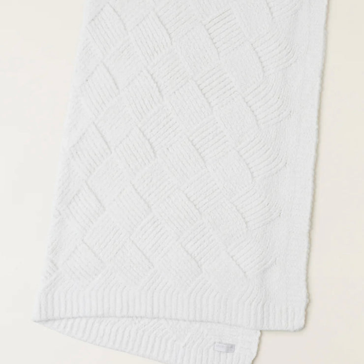 Barefoot Dreams CozyChic Cream Diamond Weave Throw Blanket ~ SALE~ LIMITED QUANTITIES