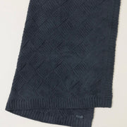 Barefoot Dreams CozyChic Slate Blue Diamond Weave Throw Blanket