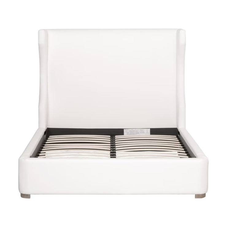 Essentials For Living Balboa Cal King Bed ~ Live Smart Peyton-Pearl Performance Fabric With Natural Gray Oak