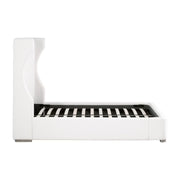 Essentials For Living Balboa Cal King Bed ~ Live Smart Peyton-Pearl Performance Fabric With Natural Gray Oak