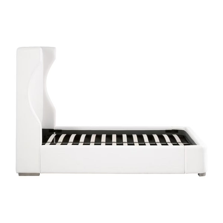 Essentials For Living Balboa Cal King Bed ~ Live Smart Peyton-Pearl Performance Fabric With Natural Gray Oak
