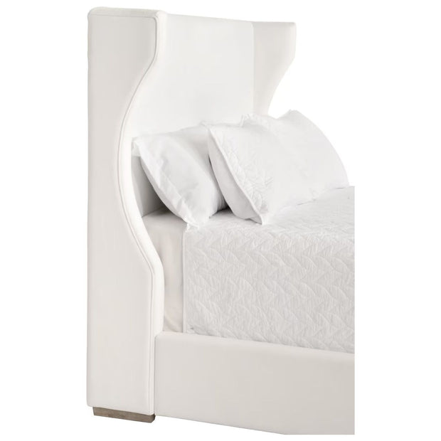 Essentials For Living Balboa Cal King Bed ~ Live Smart Peyton-Pearl Performance Fabric With Natural Gray Oak