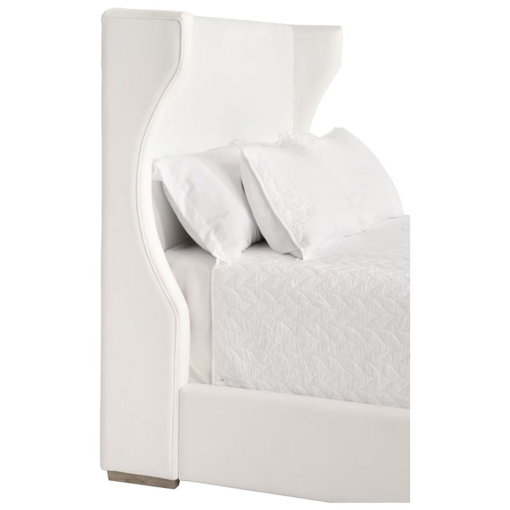 Essentials For Living Balboa Cal King Bed ~ Live Smart Peyton-Pearl Performance Fabric With Natural Gray Oak